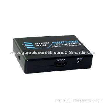 Supports 3 Input HDMI Signals and Output HDMI Signal Switch with 1,080 Pixels Resolution